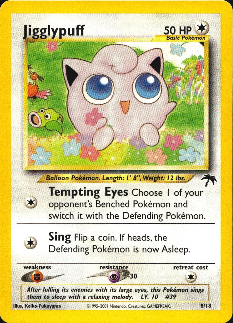 Jigglypuff 8/18 Southern Islands Pokemon Near Mint