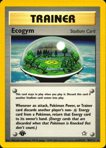 Ecogym 84/111 Neo Genesis Rare Pokemon 1st Edition Near Mint