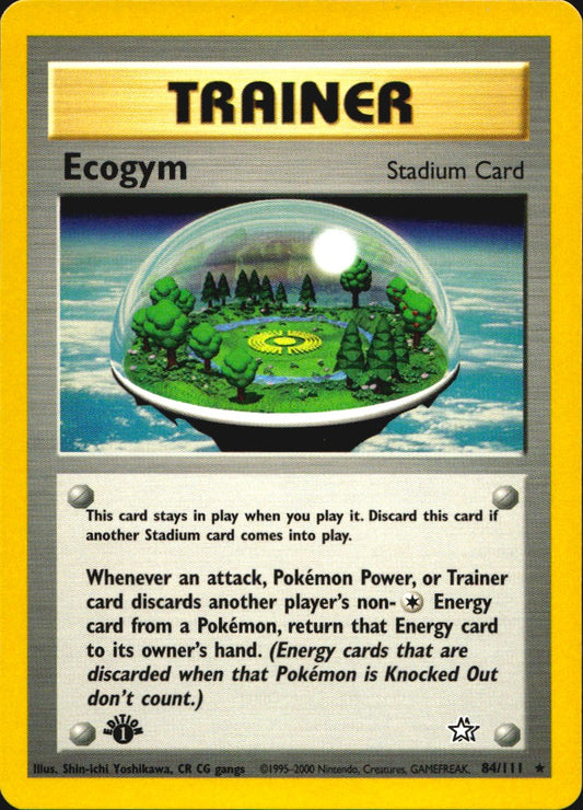 Ecogym 84/111 Neo Genesis Rare Pokemon 1st Edition Near Mint