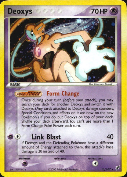 Deoxys 16/107 Rare Holo Deoxys Pokemon Near Mint