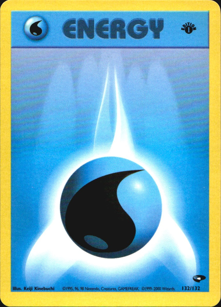 Water Energy 132/132 Gym Challenge Pokemon 1st Edition Near Mint