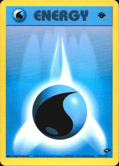 Water Energy 132/132 Gym Challenge Pokemon 1st Edition Near Mint