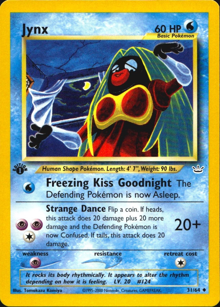 Jynx 31/64 Neo Revelation Uncommon Pokemon 1st Edition Near Mint
