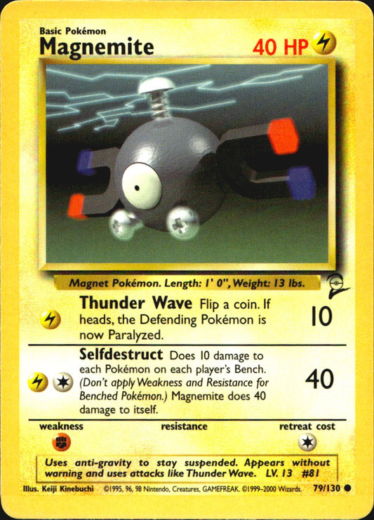 Magnemite 79/130 Base Set 2 Common Pokemon Near Mint