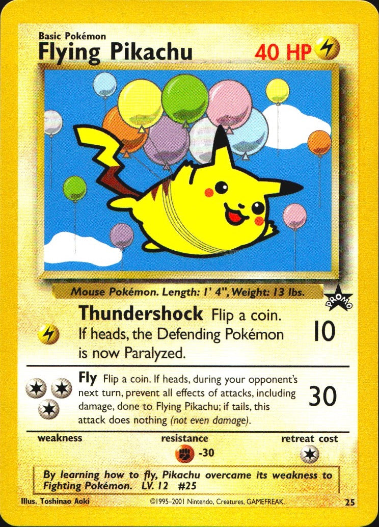 Flying Pikachu 25 Wizards Black Star Promos Promo Pokemon Near Mint