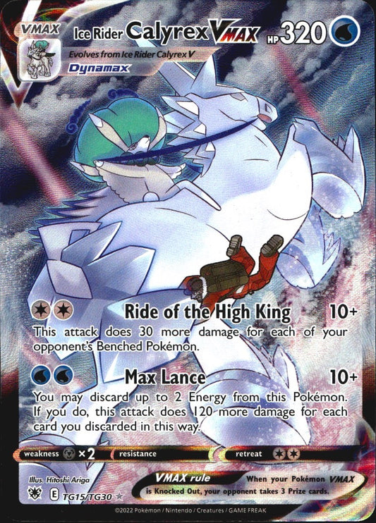 Ice Rider Calyrex VMAX TG15/TG30 Holo Astral Radiance Trainer Gallery Pokemon NM