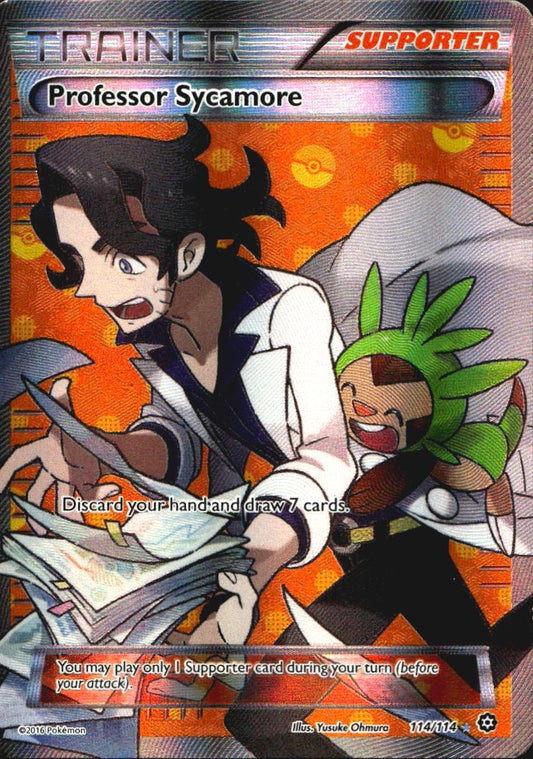 Professor Sycamore 114/114 Ultra Rare Steam Siege Pokemon Moderately Played