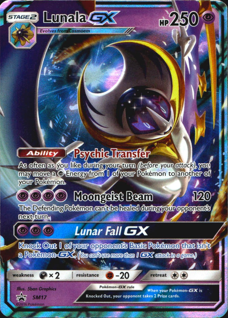Lunala GX - SM17 Sun & Moon Promo Holo Promo Pokemon Near Mint