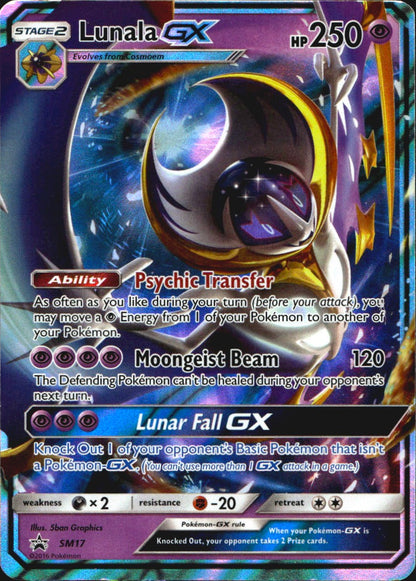 Lunala GX - SM17 Sun & Moon Promo Holo Promo Pokemon Near Mint