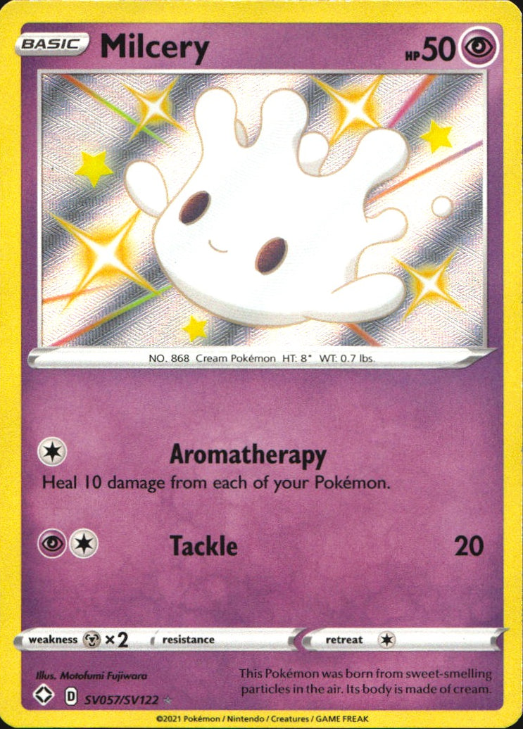 Milcery SV057/SV122 Shiny Rare Shining Fates Shiny Vault Pokemon Near Mint
