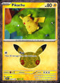 Pikachu 027/128 ME: 30th Celebration Holo Pikachu Rare Pokemon Near Mint