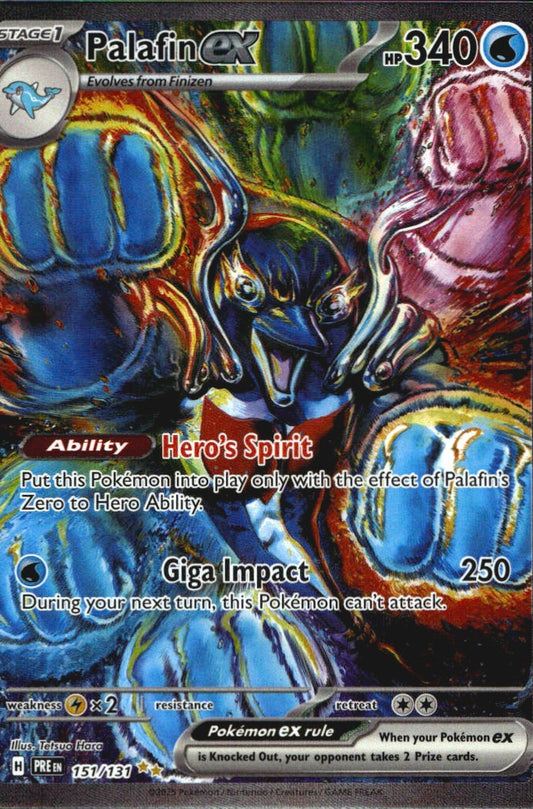 Palafin ex 151/131 Special Illustration Rare Prismatic Evolutions Pokemon NM