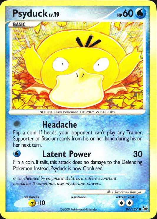 Psyduck 87/127 Platinum Common Pokemon Near Mint
