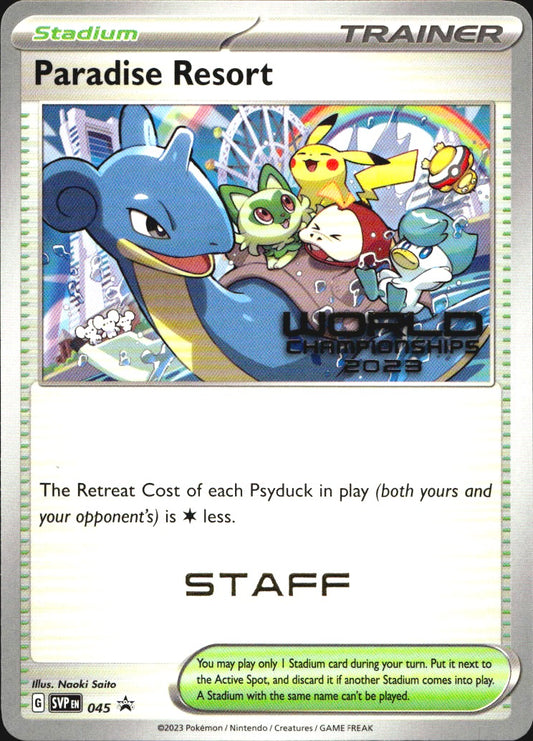 Paradise Resort STAFF 045 Scarlet & Violet Promo Pokemon NM