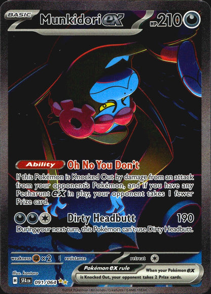 Munkidori ex 091/064 Shrouded Fable Special Illustration Rare Pokemon Holo NM