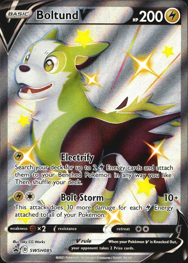 Boltund V SWSH085 Holo Promo Sword & Shield Promo Pokemon Near Mint