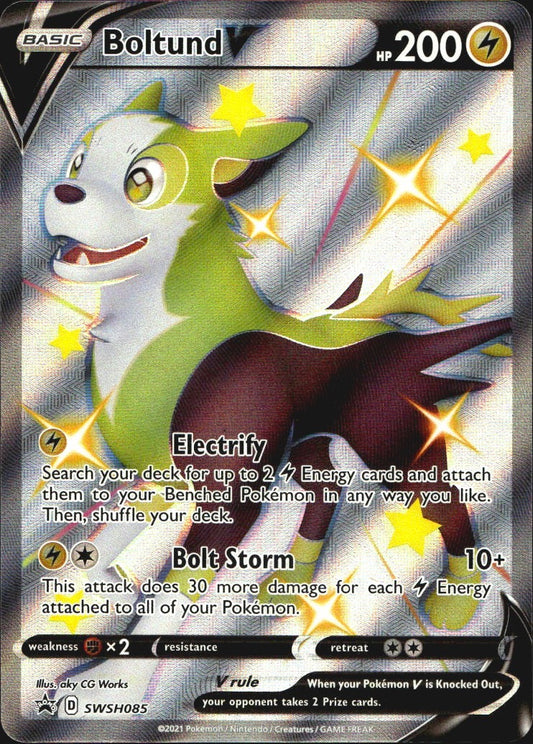 Boltund V SWSH085 Holo Promo Sword & Shield Promo Pokemon Near Mint