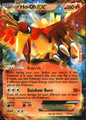 Ho-Oh EX 22/124 Dragons Exalted Holo EX Rare Pokemon Moderately Played