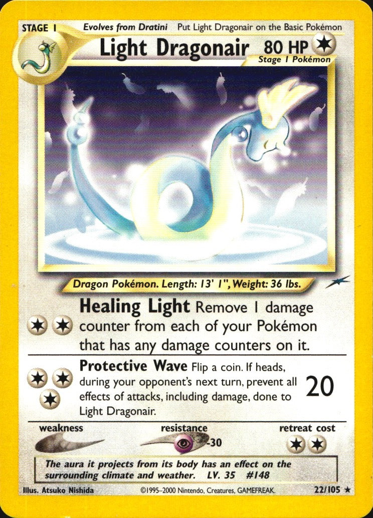 Light Dragonair 22/105 Rare Neo Destiny Pokemon Near Mint