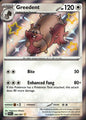 Greedent 206/091 Shiny Rare Paldean Fates Pokemon Near Mint