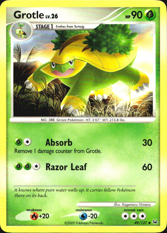 Grotle 49/127 Platinum Uncommon Pokemon Lightly Played