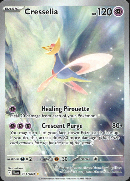 Cresselia 071/064 Shrouded Fable Illustration Rare Pokemon Holo Near Mint