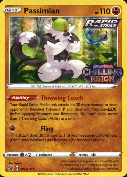 Passimian (Prerelease) SWSH115 Holo Promo Sword & Shield Promo Pokemon Near Mint