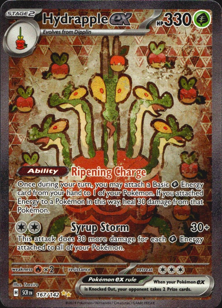 Hydrapple ex 167/142 Stellar Crown Special Illustration Rare Pokemon Holo NM
