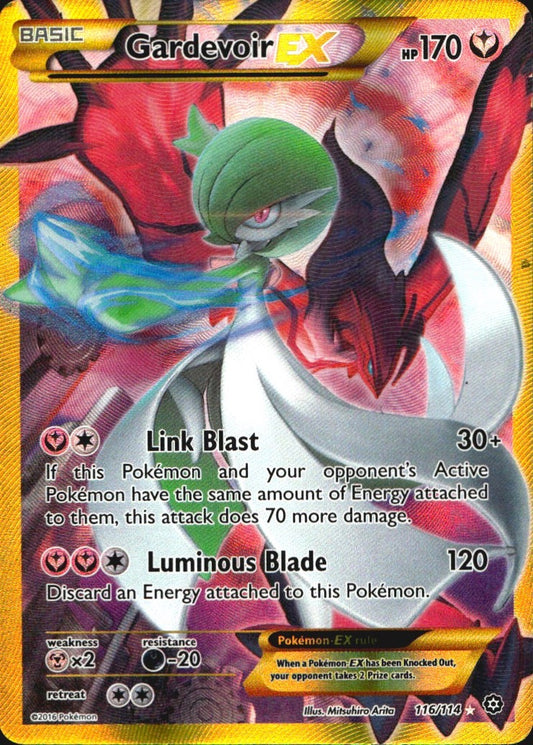 Gardevoir EX 116/114 Secret Rare Steam Siege Pokemon Heavily Played