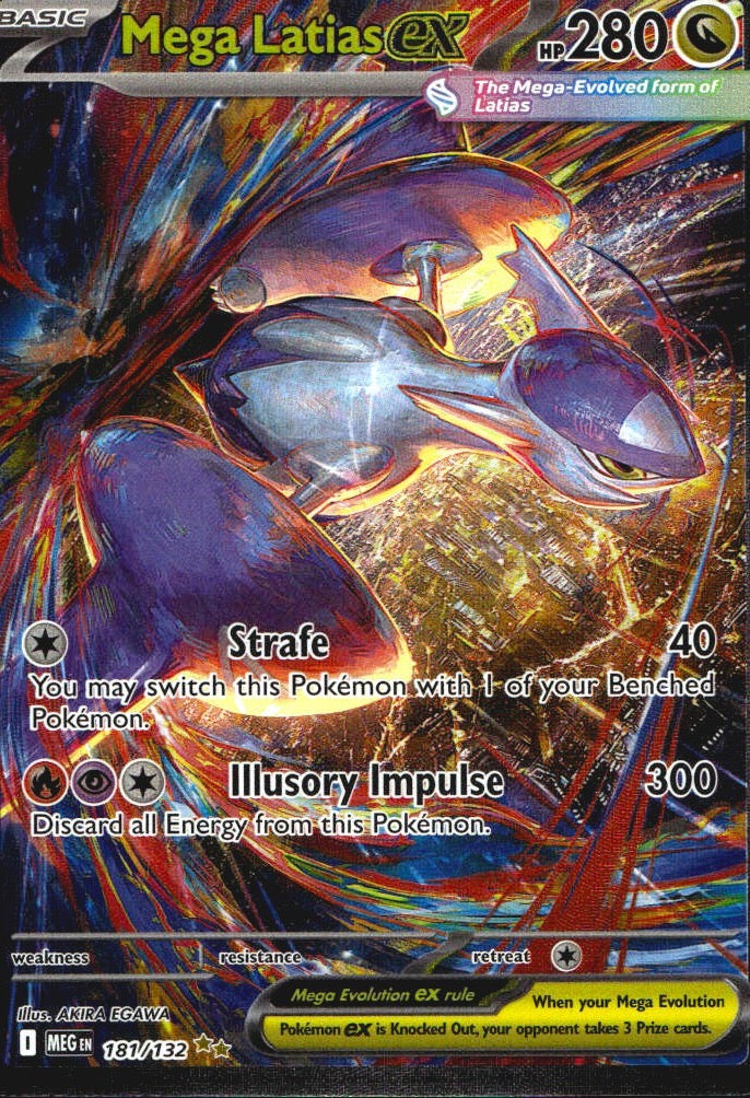 Mega Latias ex 181/132 Mega Evolution Special Illustration Rare Pokemon Holo NM
