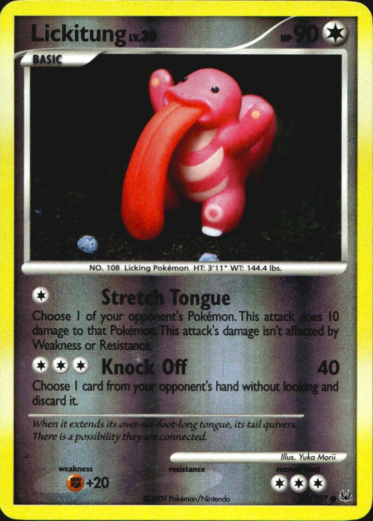 Lickitung 80/127 Platinum Common Pokemon Reverse Holo Near Mint