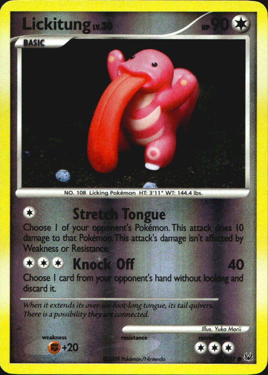 Lickitung 80/127 Platinum Common Pokemon Reverse Holo Near Mint