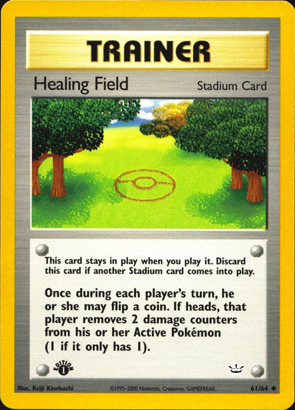 Healing Field 61/64 Neo Revelation Uncommon Pokemon 1st Edition Lightly Played