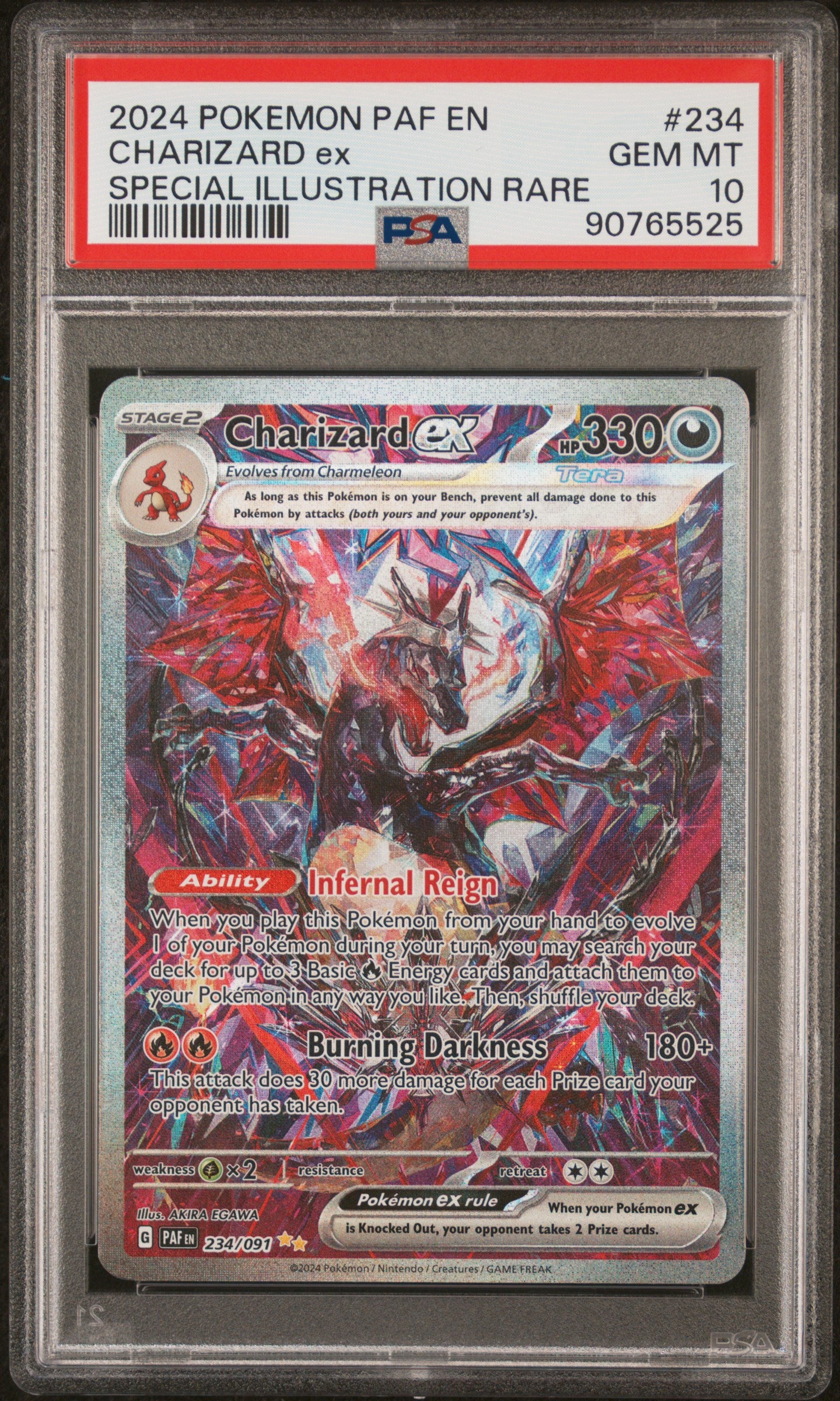 Charizard EX 234/091 Special Illustration Rare Pokemon PSA 10