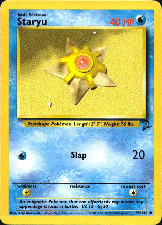 Staryu 95/130 Base Set 2 Common Pokemon Near Mint