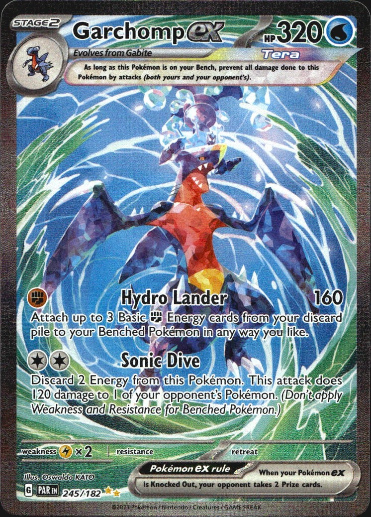 Garchomp ex 245/182 Special Illustration Rare Paradox Rift Pokemon Near Mint
