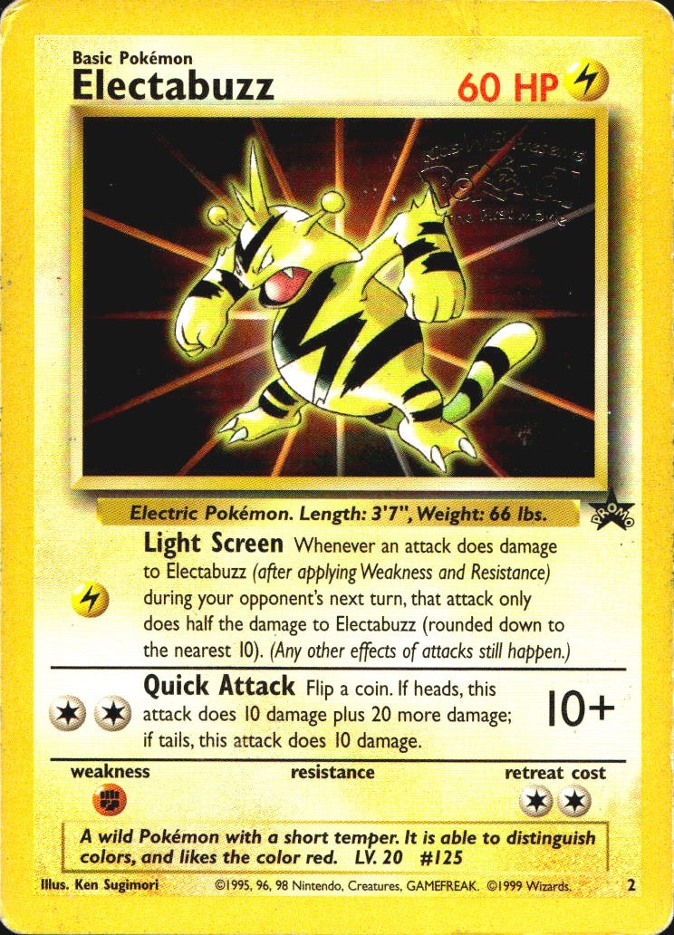 Electabuzz 2 Promo Wizards Black Star Promos Pokemon Heavily Played