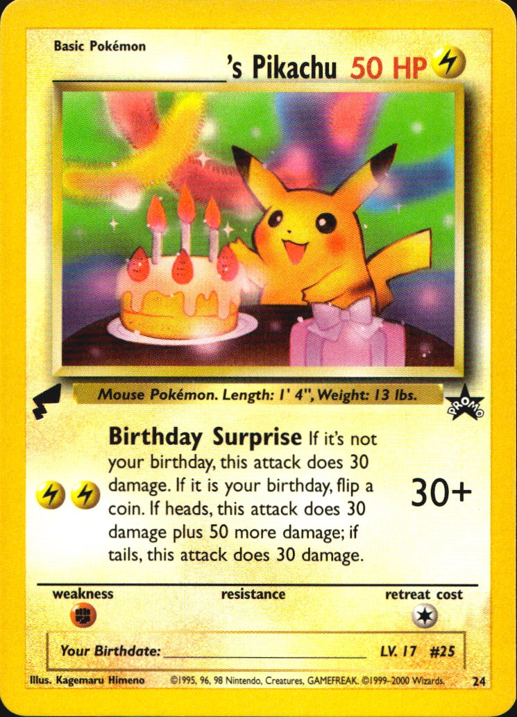 ______'s Pikachu 24 Pikachu World Collection Promos Promo Pokemon Near Mint