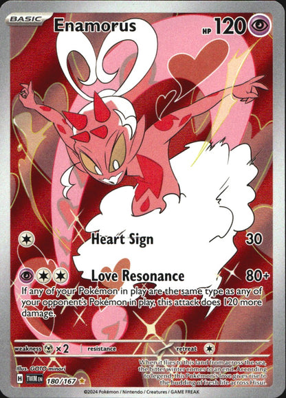 Enamorus 180/167 Twilight Masquerade Illustration Rare Pokemon Holo Near Mint