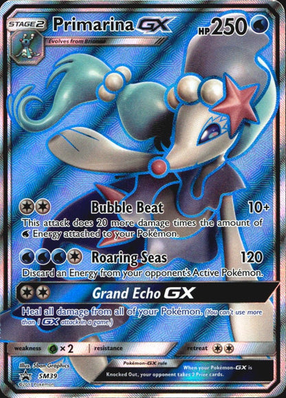 Primarina GX - SM39 Sun & Moon Promo Holo Promo Pokemon Near Mint