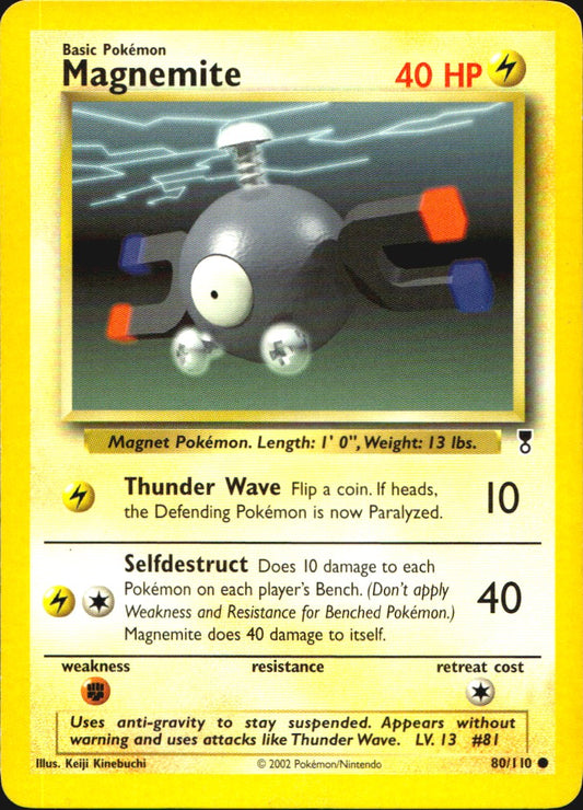 Magnemite 80/110 Common Legendary Collection Pokemon Near Mint
