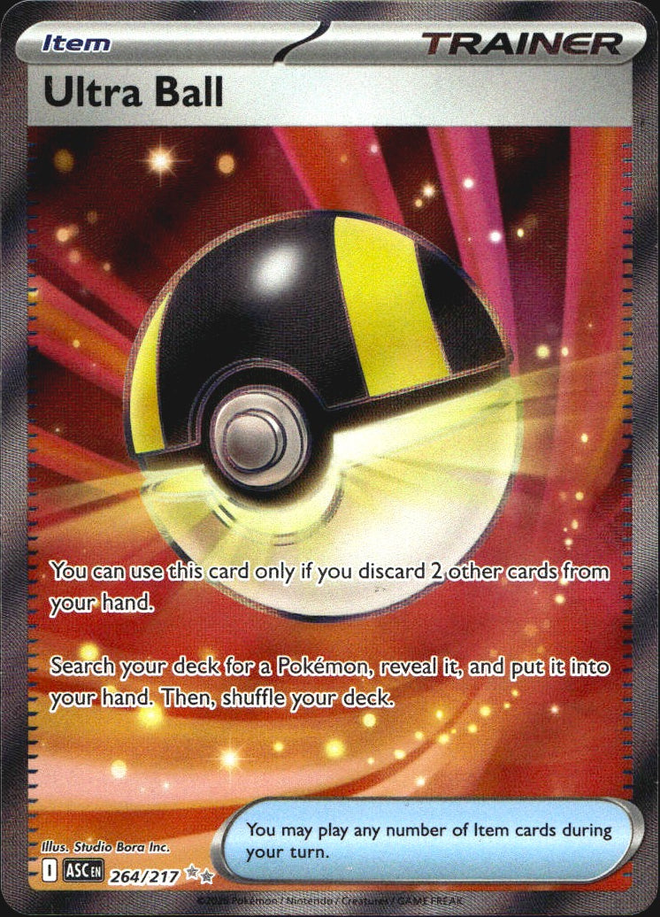 Ultra Ball 264/217 Ascended Heroes Ultra Rare Pokemon Holo Near Mint