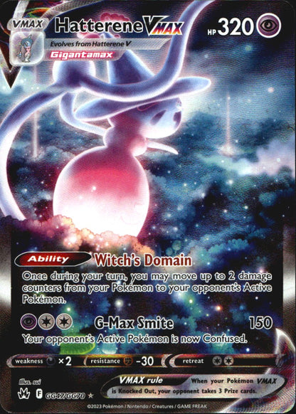 Hatterene VMAX GG47/GG70 Crown Zenith Galarian Gallery Holo VMAX Rare Pokemon NM