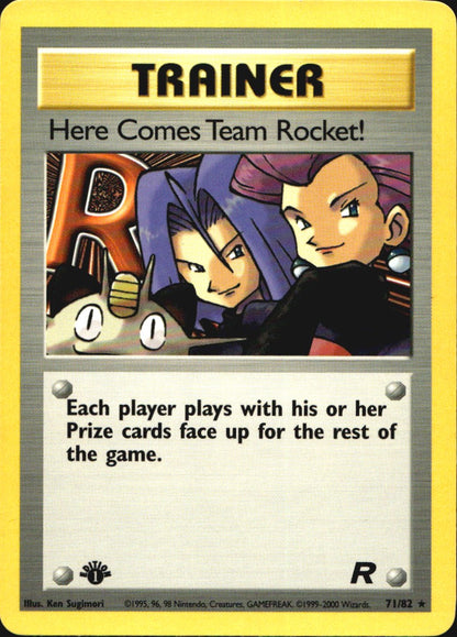 Here Comes Team Rocket! 71/82 Team Rocket Rare Pokemon 1st Edition Near Mint