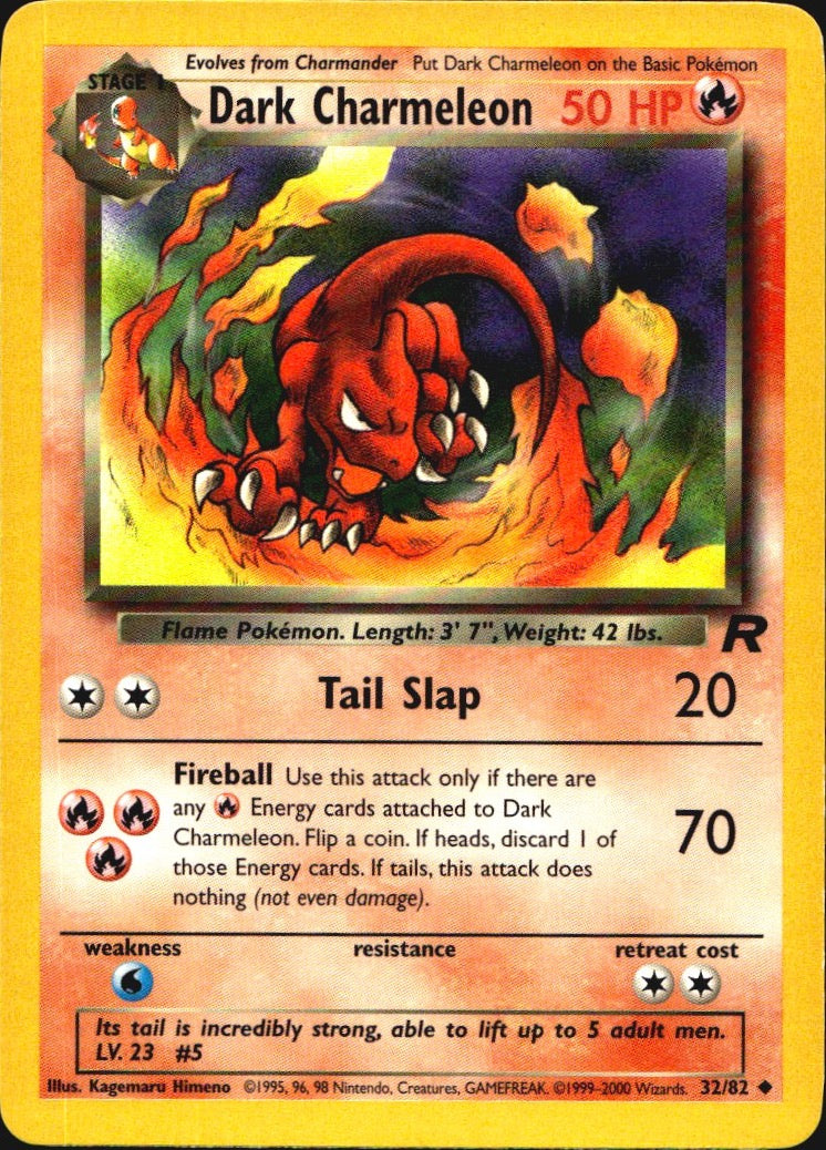 Dark Charmeleon 32/82 Uncommon Team Rocket Pokemon Near Mint