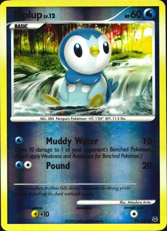 Piplup 85/127 Platinum Common Pokemon Reverse Holo Near Mint