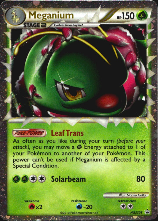 Meganium HGSS08 HGSS Black Star Promos Promo Pokemon Lightly Played