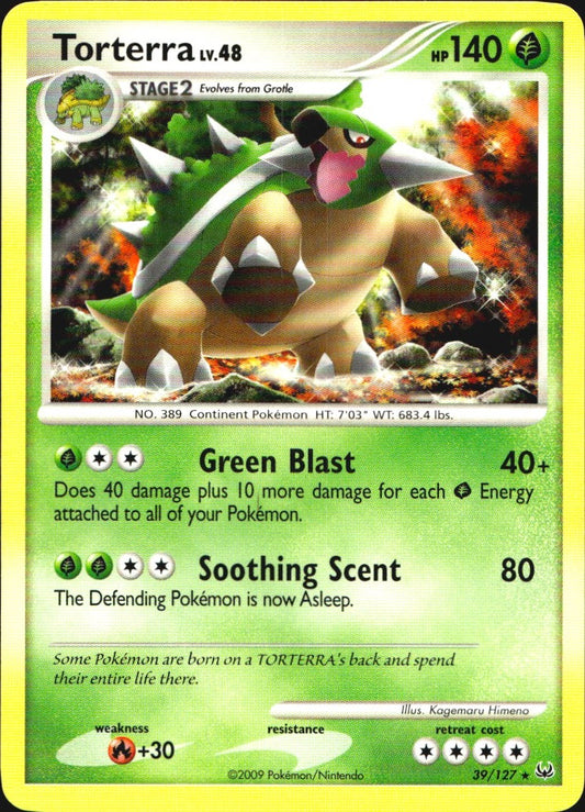 Torterra 39/127 Platinum Rare Pokemon Near Mint