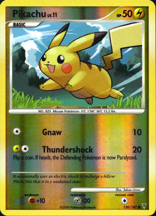 Pikachu 120/147 Supreme Victors Common Pokemon Reverse Holo Near Mint