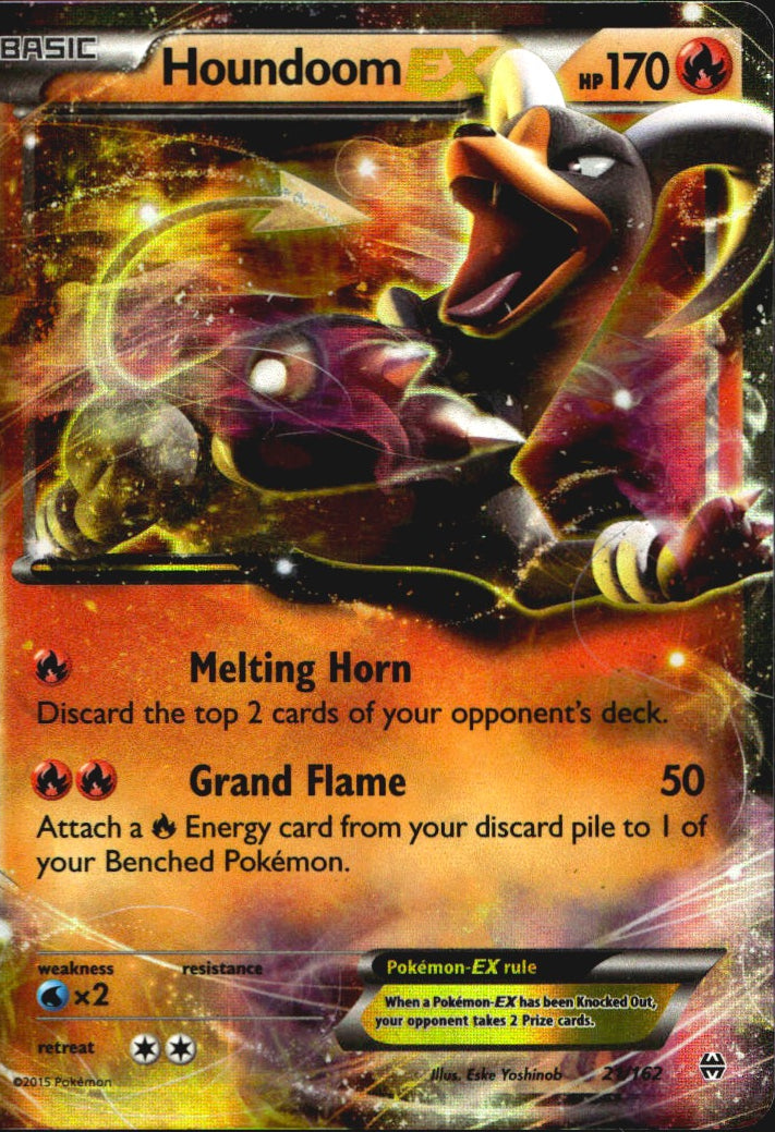 Houndoom EX 21/162 BREAKthrough Holo EX Rare Pokemon Lightly Played